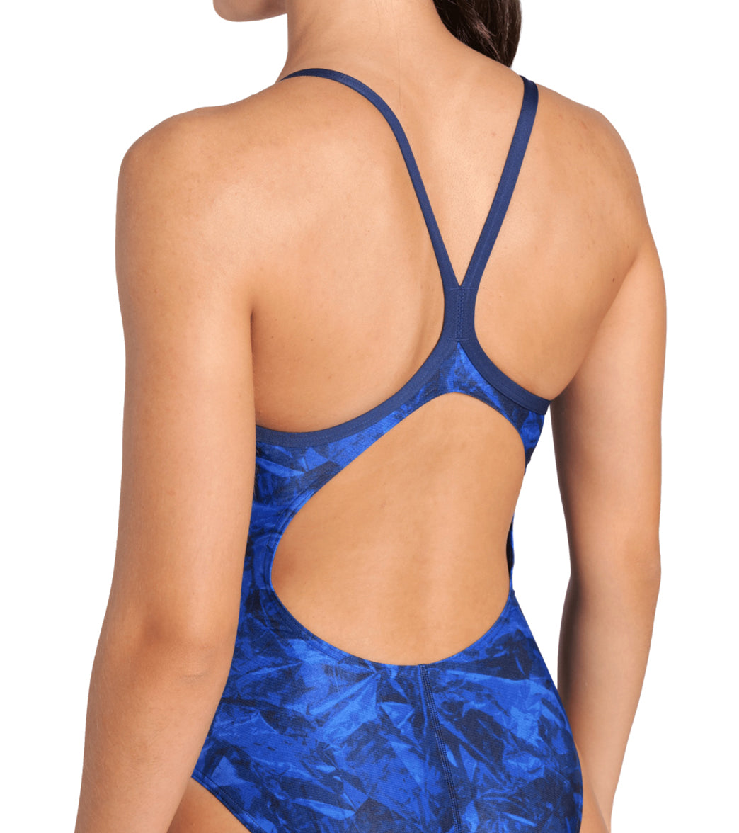 Arena Women's Team Crackle Lightdrop Back One Piece Swimsuit
