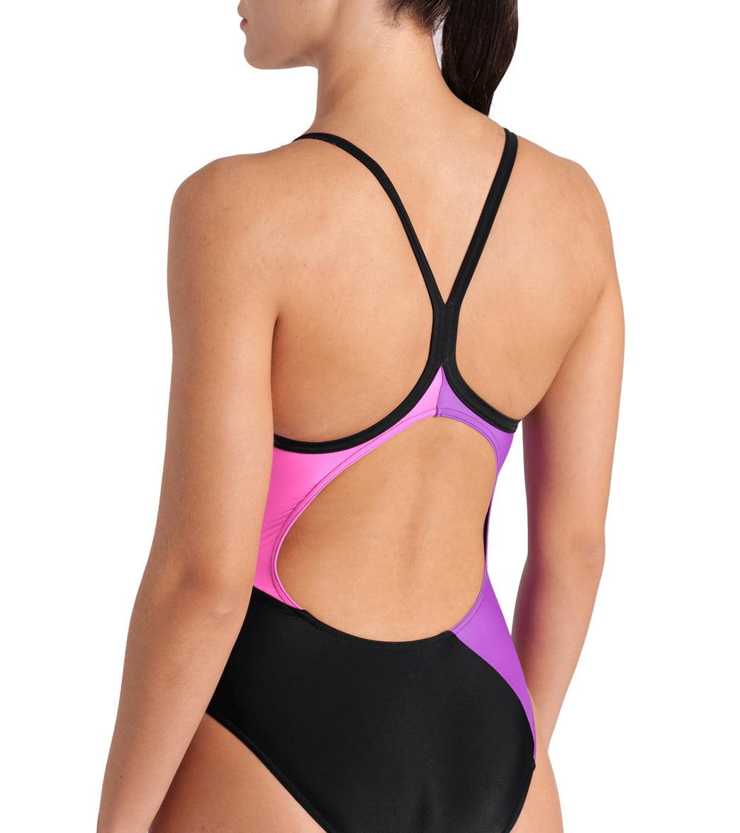Arena Women's Multi Slices Lightdrop Back One Piece Swimsuit