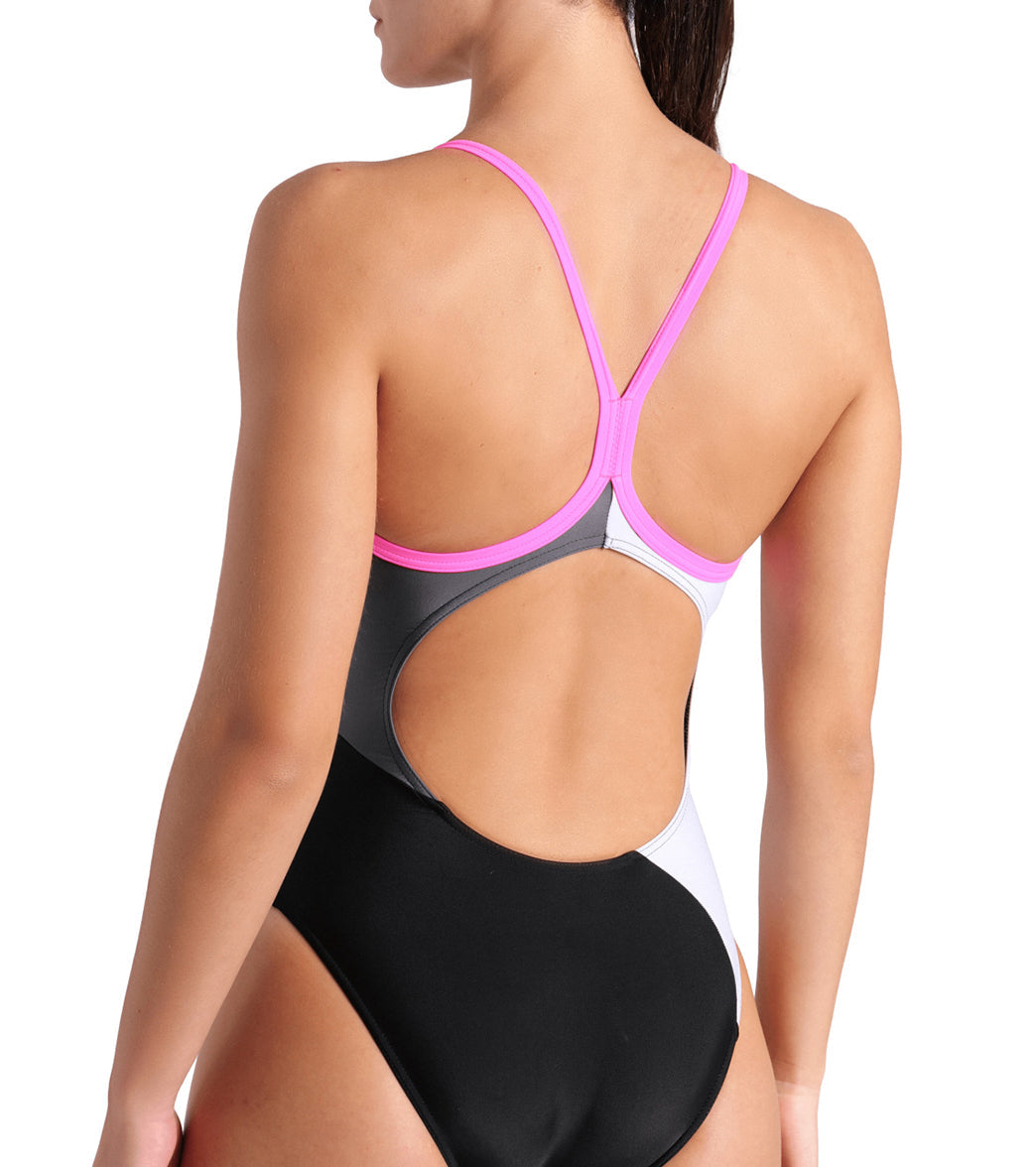 Arena Women's Multi Slices Lightdrop Back One Piece Swimsuit