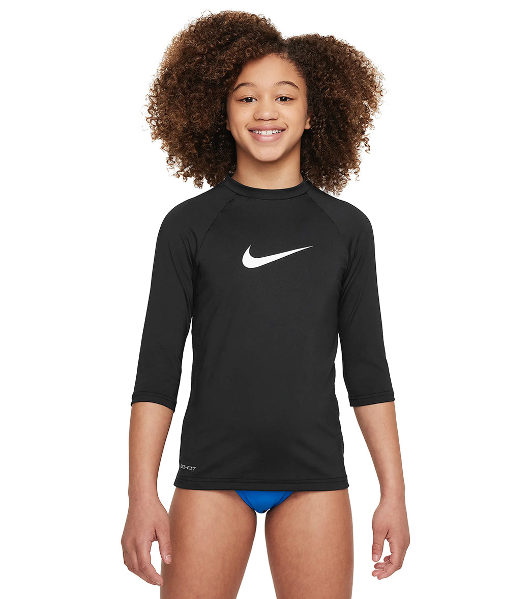 Nike Girls' Logo Short Sleeve Hydroguard (Big Kid)