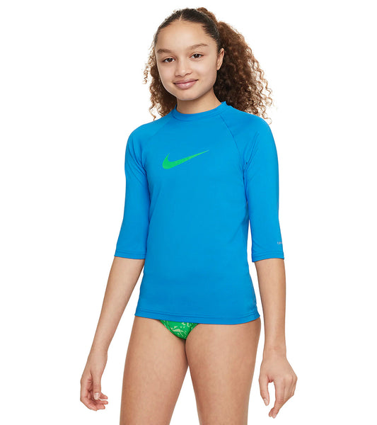 Nike Girls' Logo Short Sleeve Hydroguard (Big Kid)