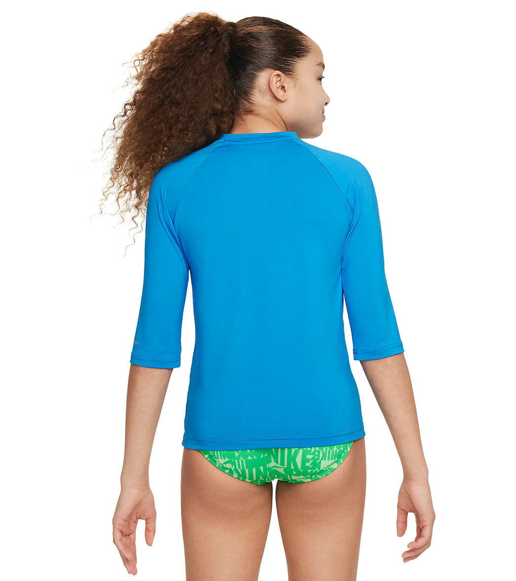Nike Girls' Logo Short Sleeve Hydroguard (Big Kid)