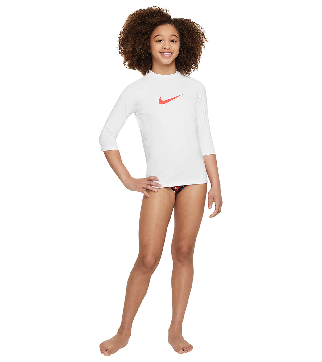 Nike Girls' Logo Short Sleeve Hydroguard (Big Kid)