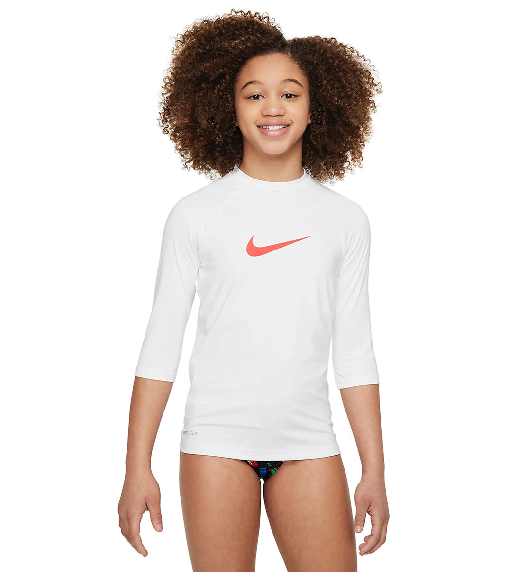 Nike Girls' Logo Short Sleeve Hydroguard (Big Kid)