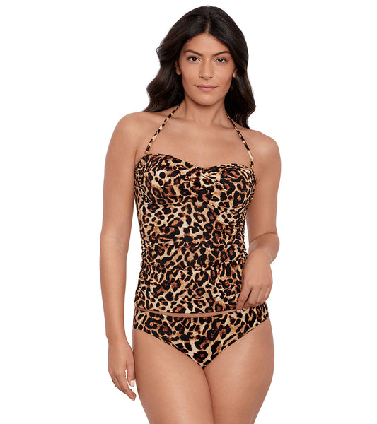 Lauren Ralph Lauren Women's Leopard Twist Tube Tankini