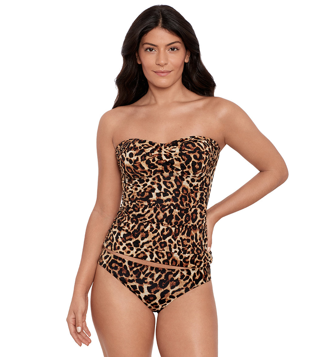 Lauren Ralph Lauren Women's Leopard Twist Tube Tankini
