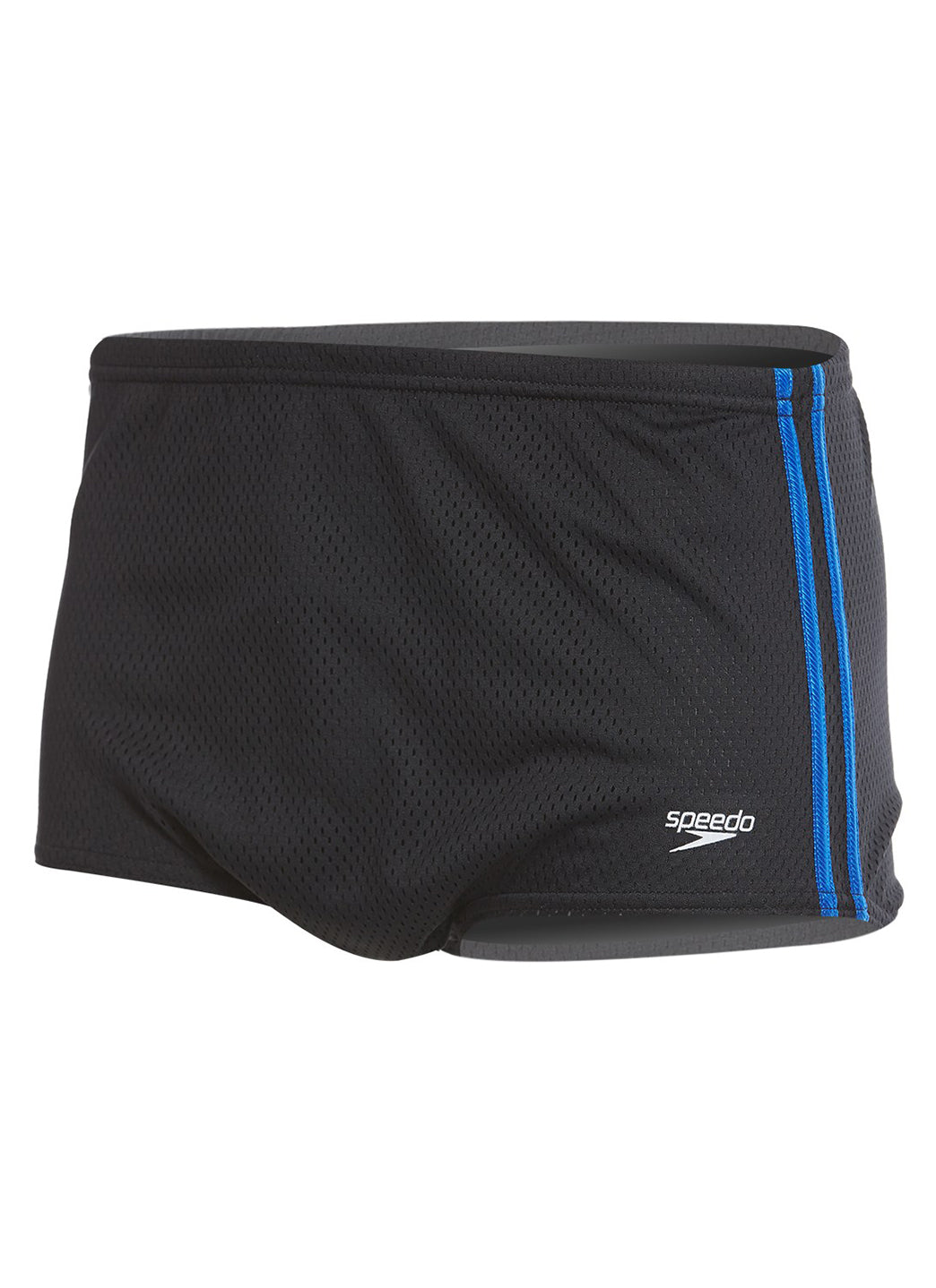 Speedo Solid Poly Mesh Square Leg Swimsuit