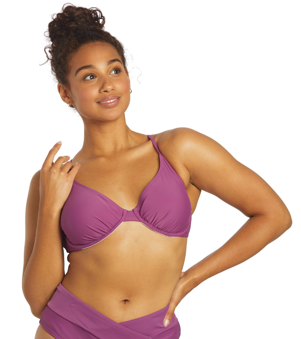 Sporti Solid Underwire Bikini Top (D/DD/E/F)