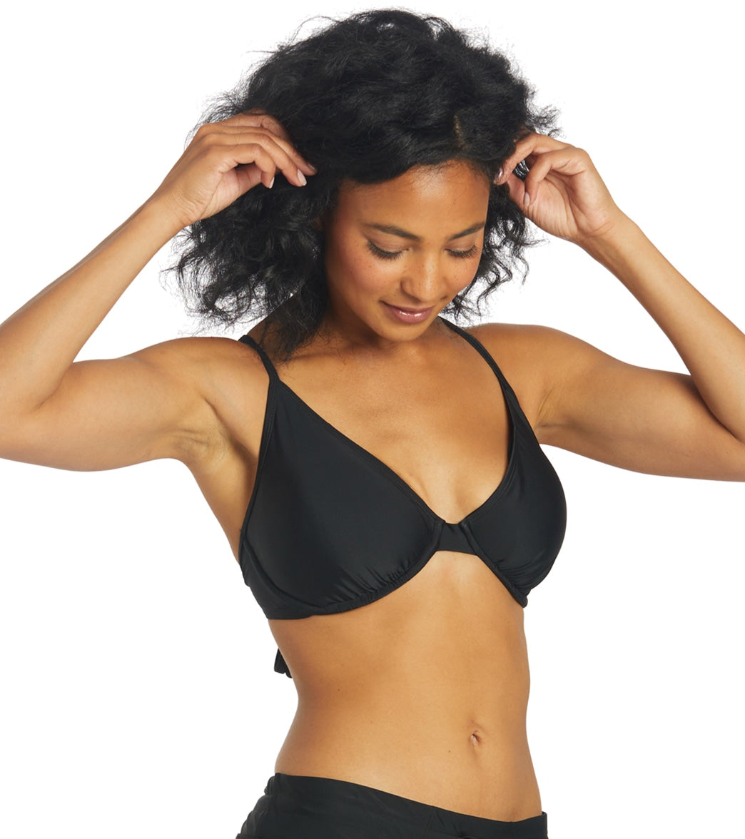 Sporti Solid Underwire Bikini Top (D/DD/E/F)