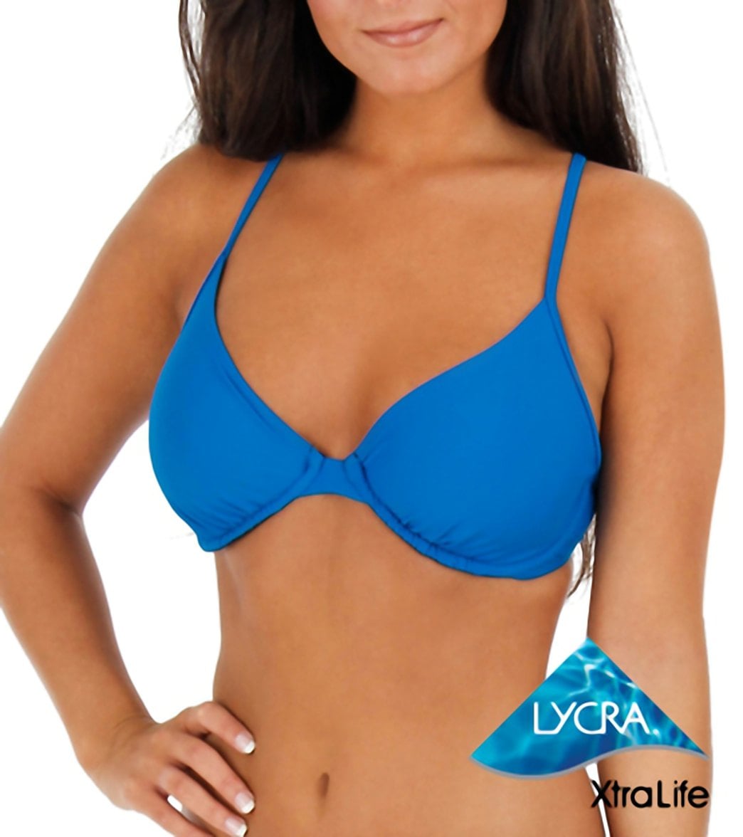 Sporti Solid Underwire Bikini Top (D/DD/E/F)