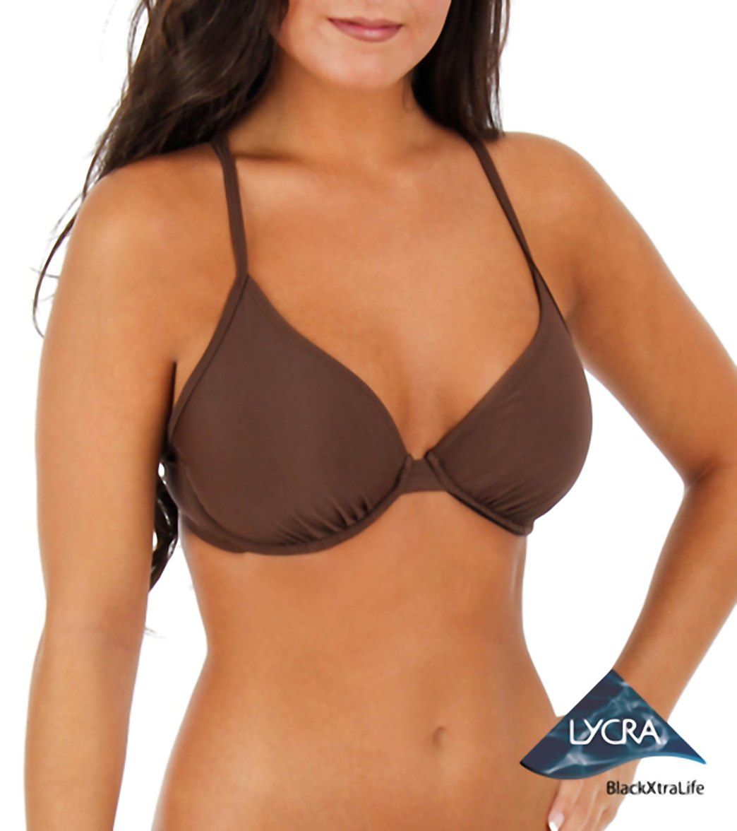 Sporti Solid Underwire Bikini Top (D/DD/E/F)