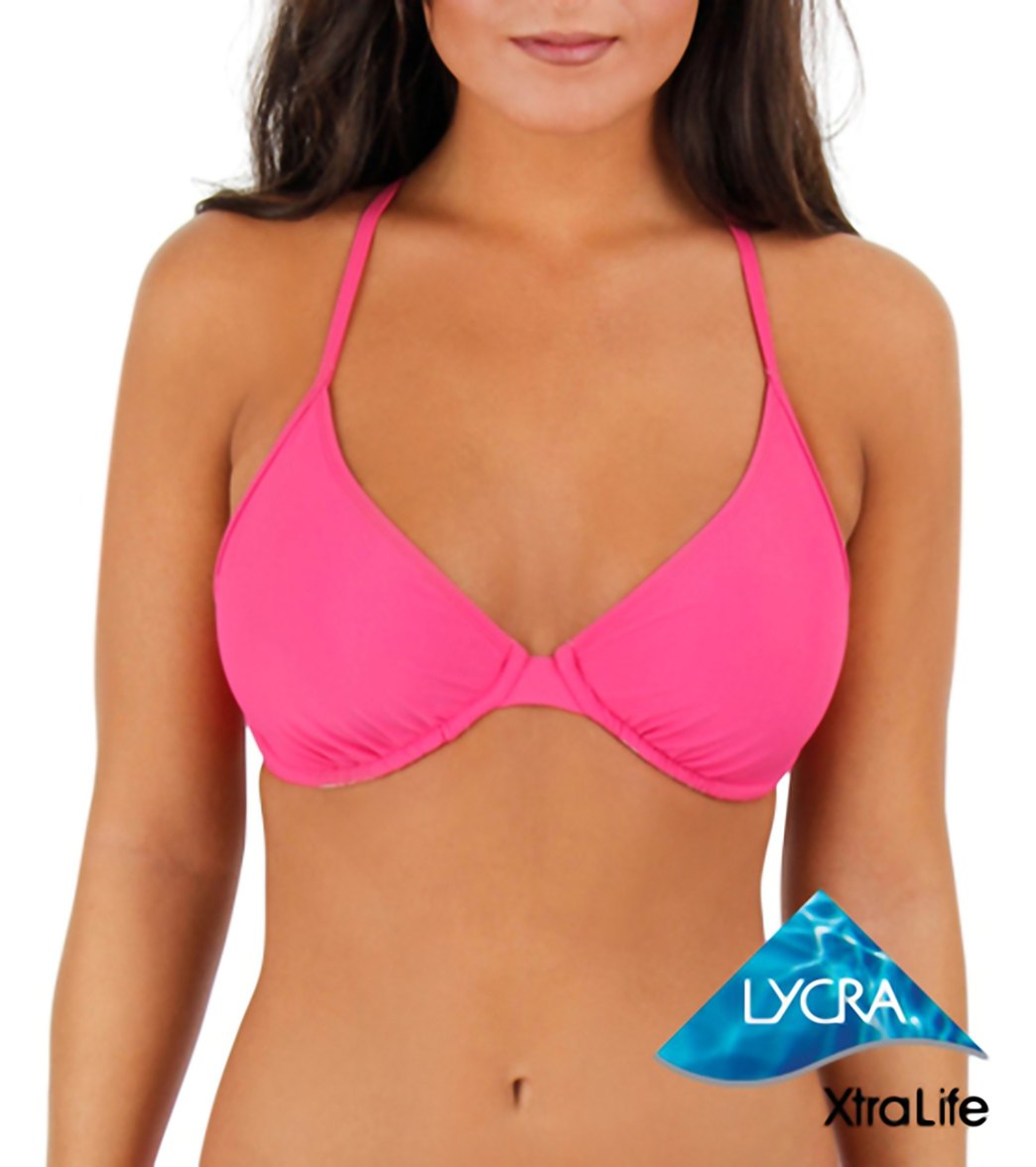 Sporti Solid Underwire Bikini Top (D/DD/E/F)