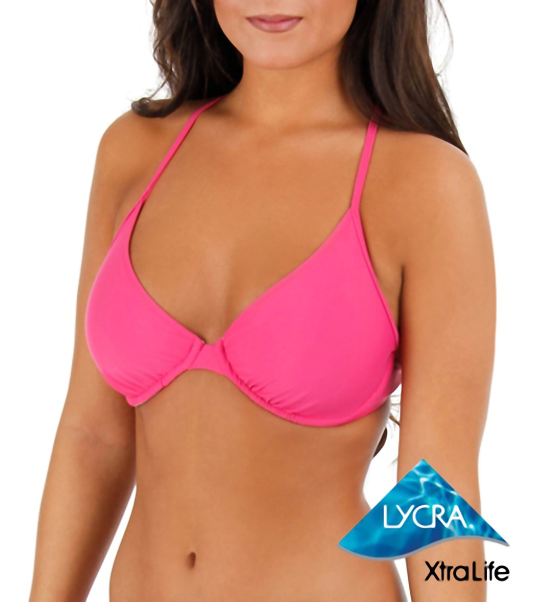 Sporti Solid Underwire Bikini Top (D/DD/E/F)