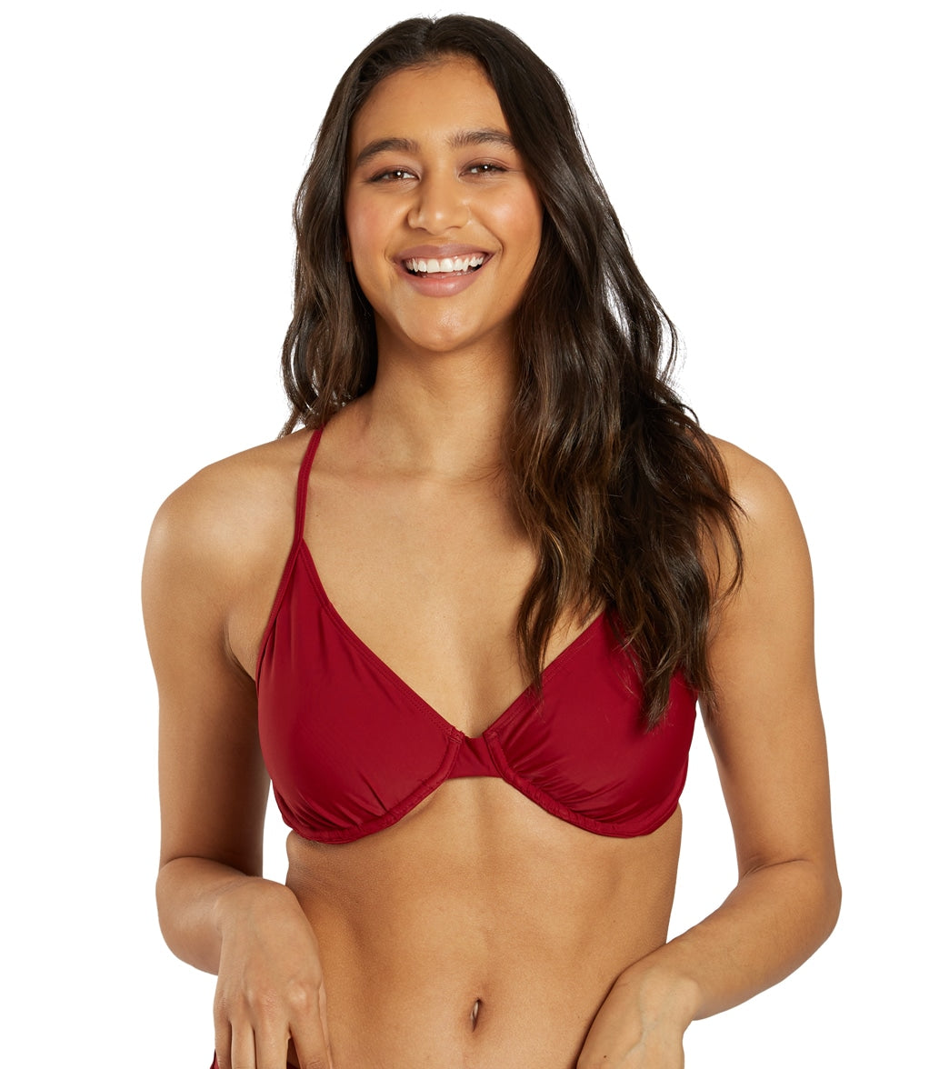 Sporti Solid Underwire Bikini Top (D/DD/E/F)