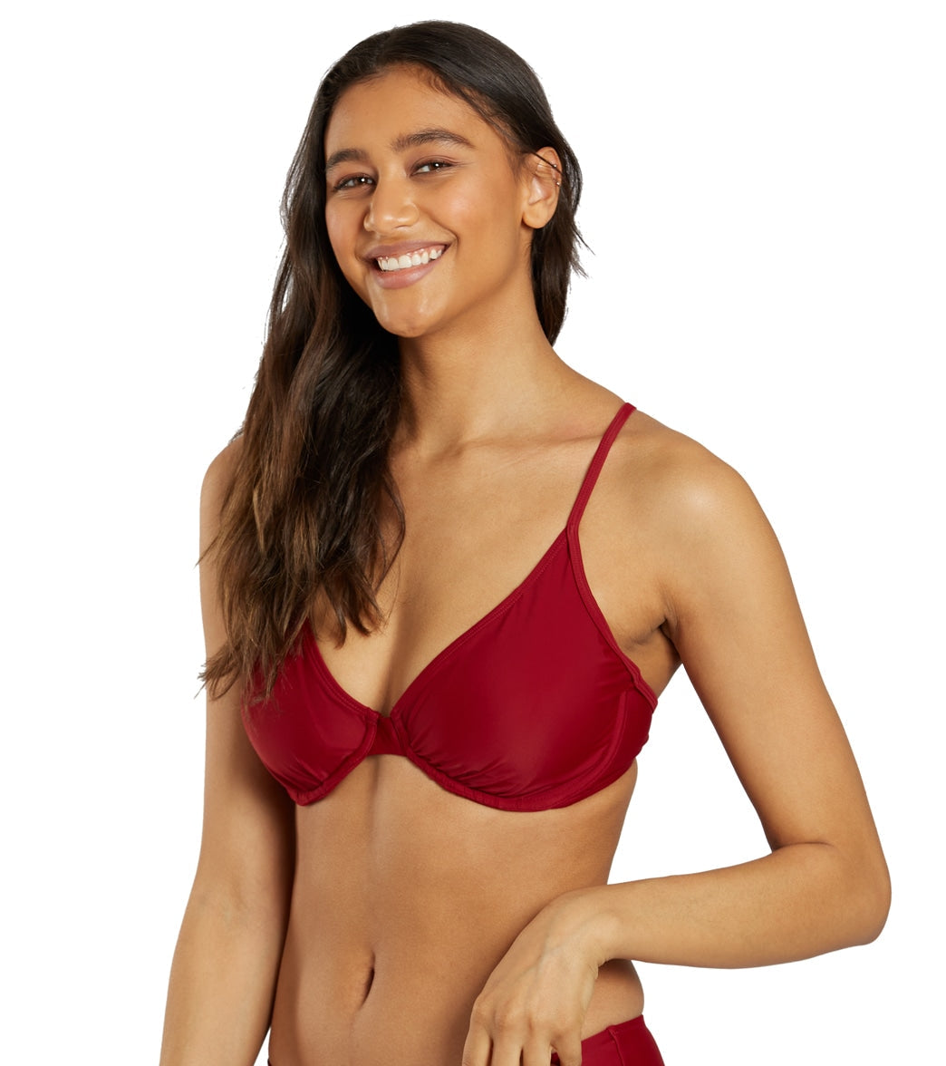 Sporti Solid Underwire Bikini Top (D/DD/E/F)