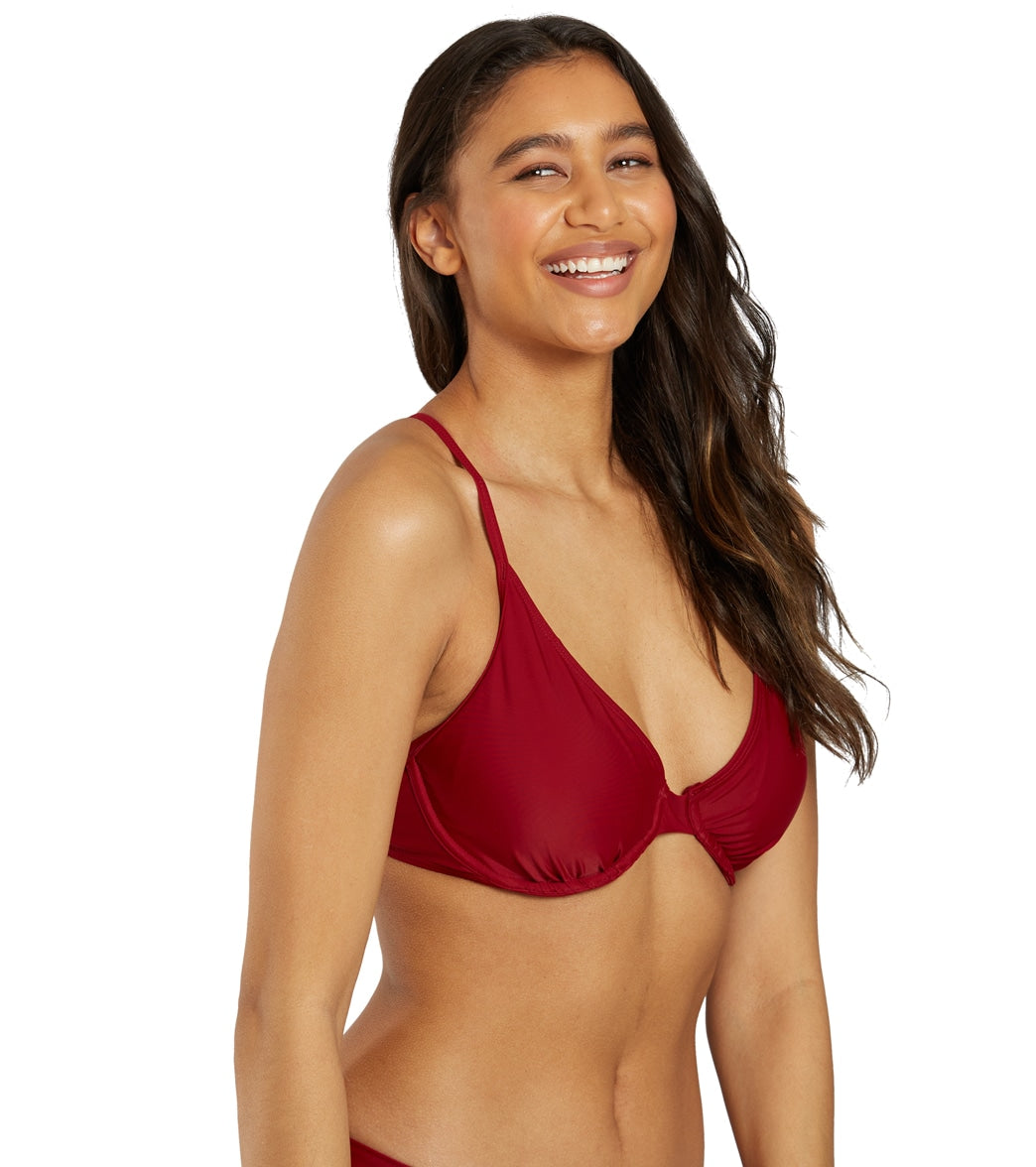 Sporti Solid Underwire Bikini Top (D/DD/E/F)