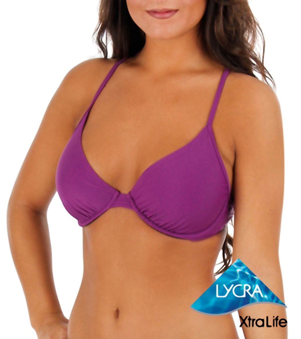 Sporti Solid Underwire Bikini Top (D/DD/E/F)