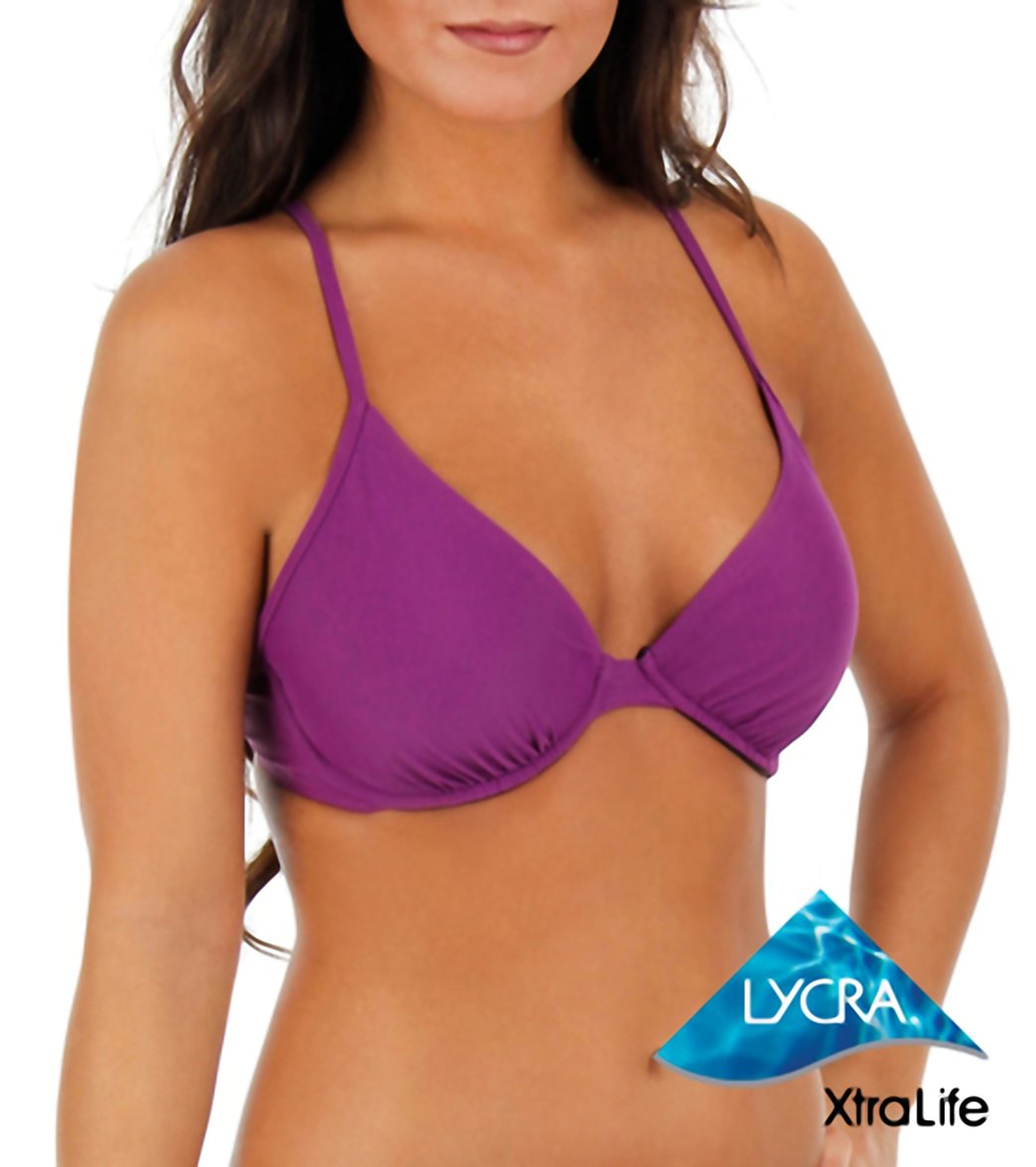 Sporti Solid Underwire Bikini Top (D/DD/E/F)