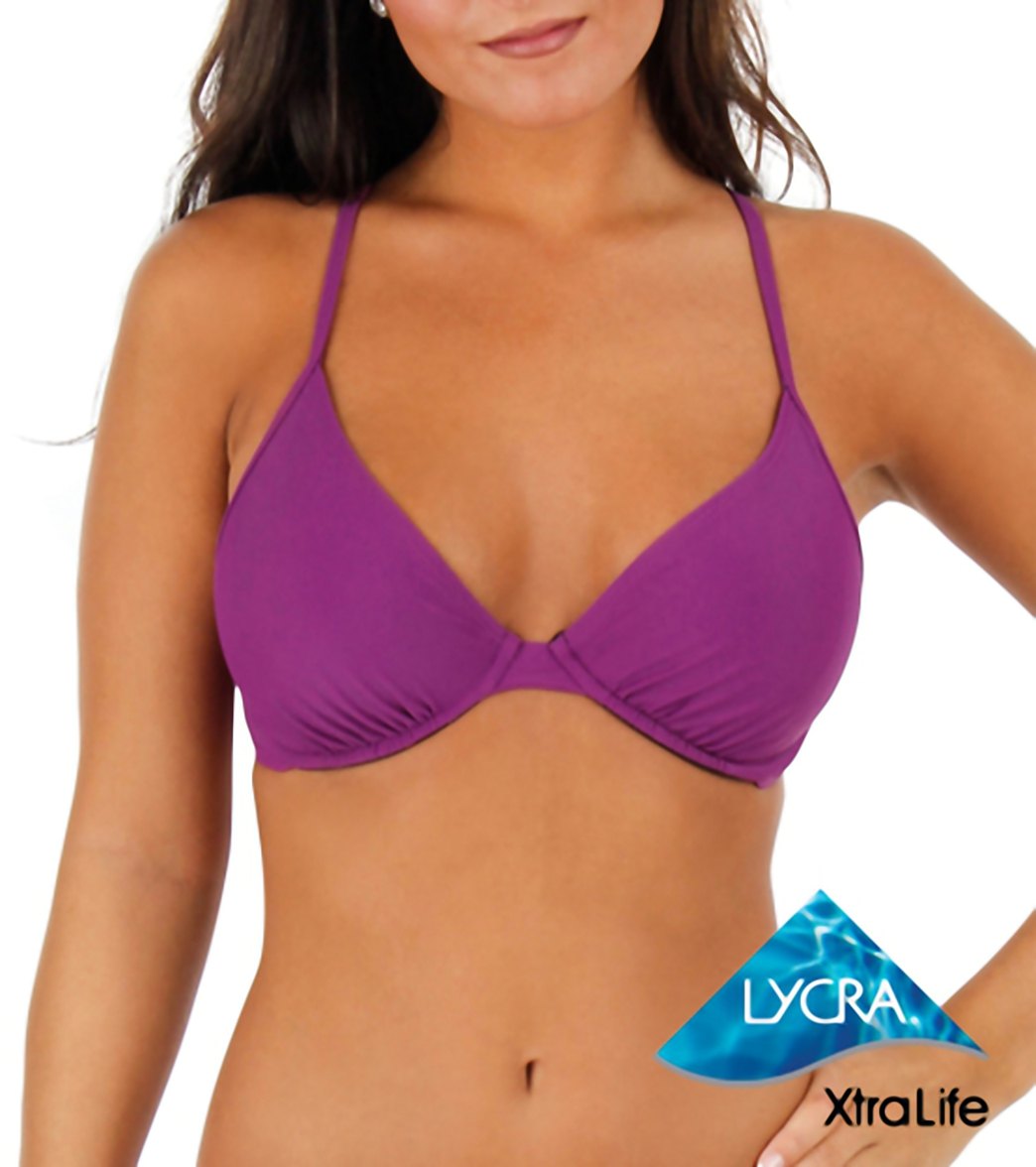 Sporti Solid Underwire Bikini Top (D/DD/E/F)