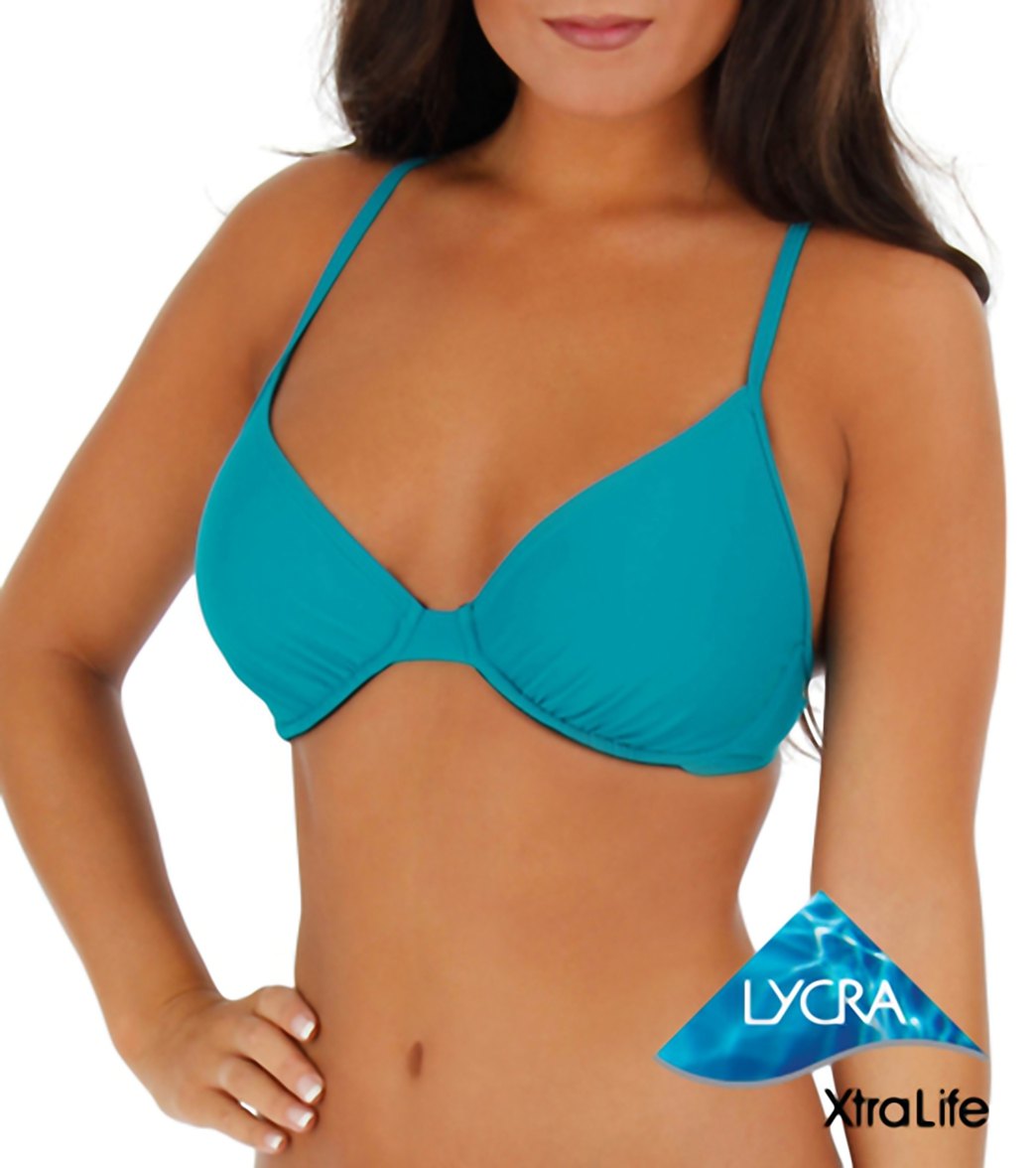 Sporti Solid Underwire Bikini Top (D/DD/E/F)