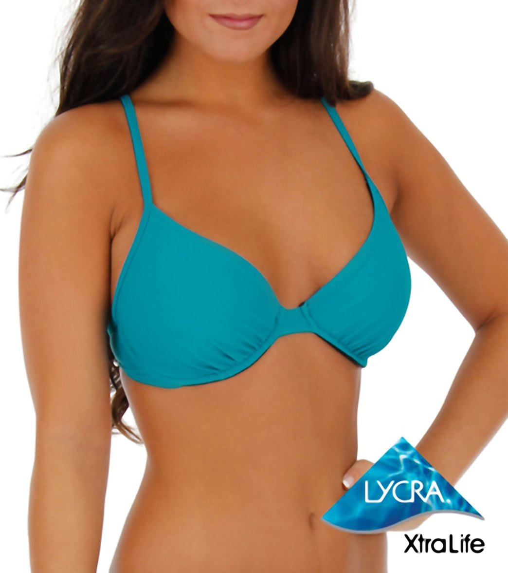 Sporti Solid Underwire Bikini Top (D/DD/E/F)