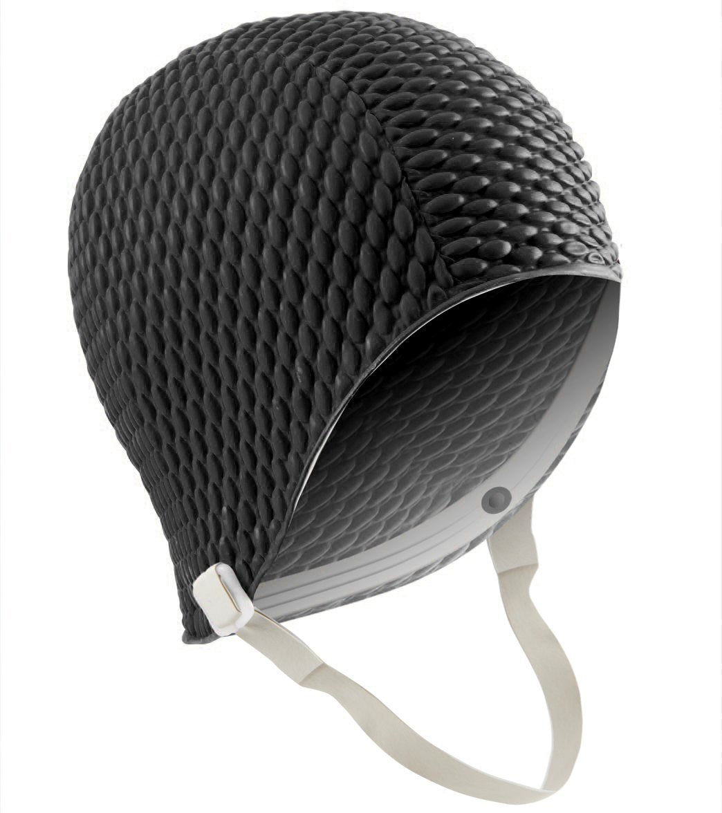 Sporti Bubble Swim Cap with Chin Strap