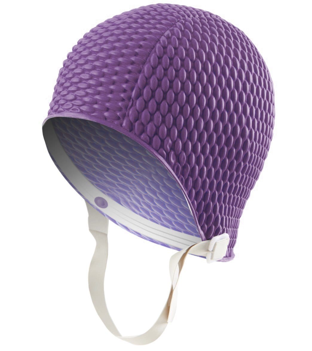 Sporti Bubble Swim Cap with Chin Strap
