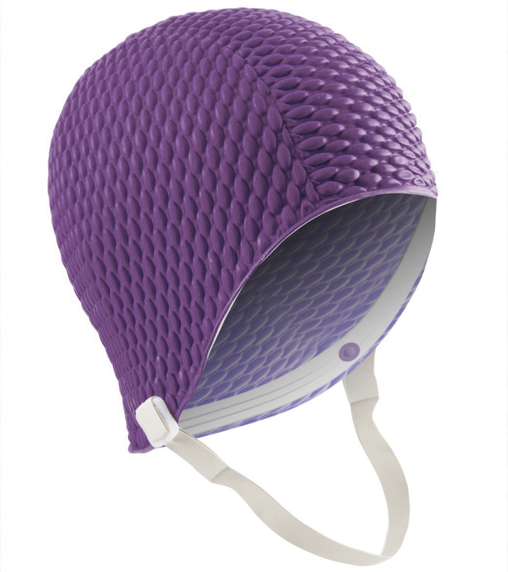 Sporti Bubble Swim Cap with Chin Strap