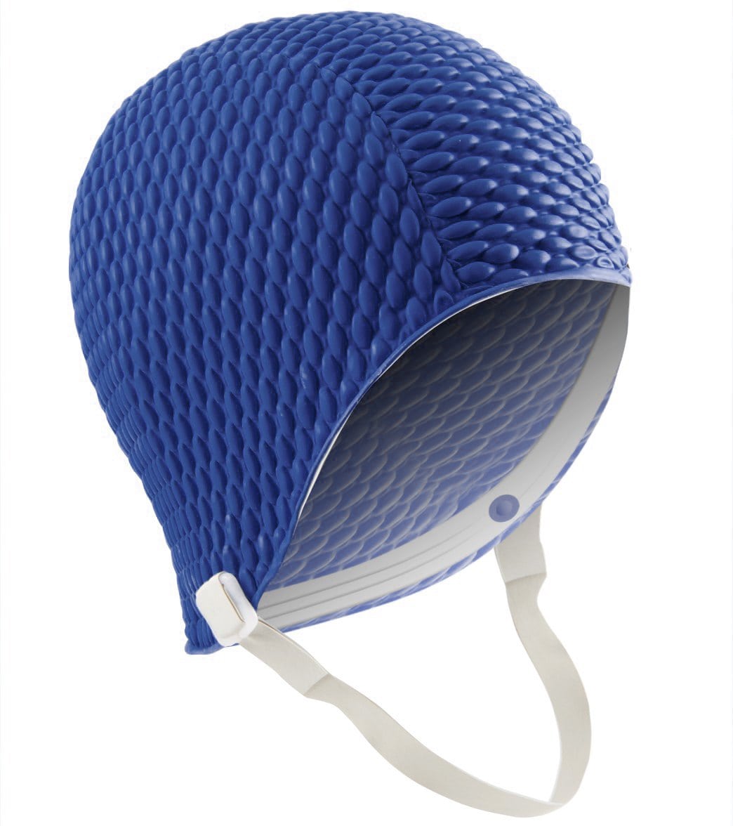 Sporti Bubble Swim Cap with Chin Strap