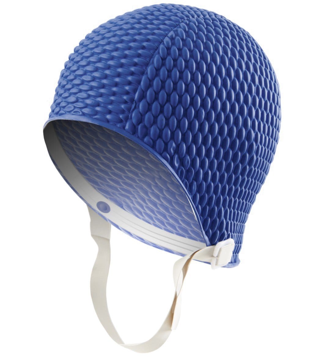 Sporti Bubble Swim Cap with Chin Strap