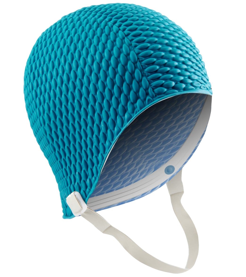 Sporti Bubble Swim Cap with Chin Strap