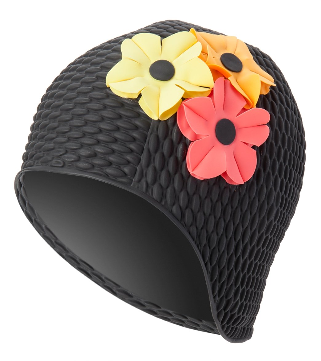 Sporti Floral Bubble Swim Cap