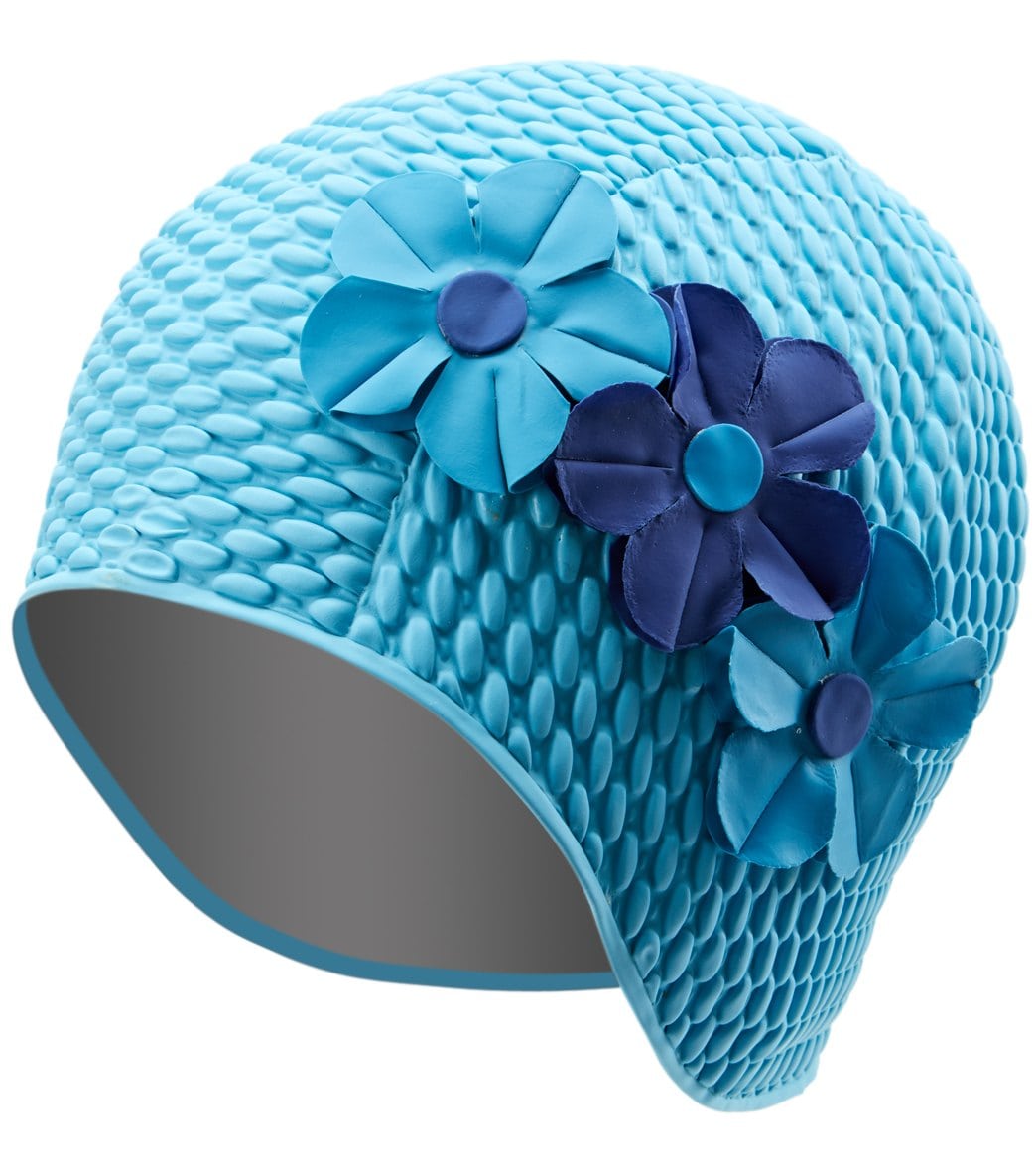 Sporti Floral Bubble Swim Cap