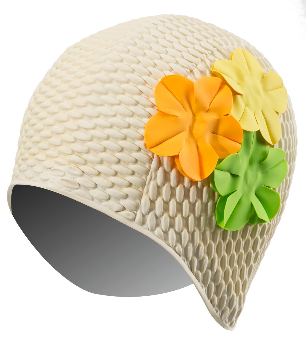 Sporti Floral Bubble Swim Cap