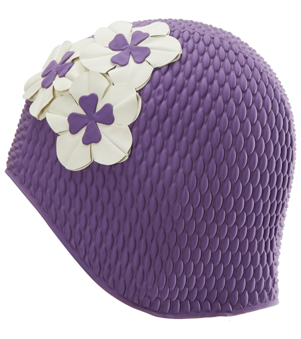 Sporti Floral Bubble Swim Cap