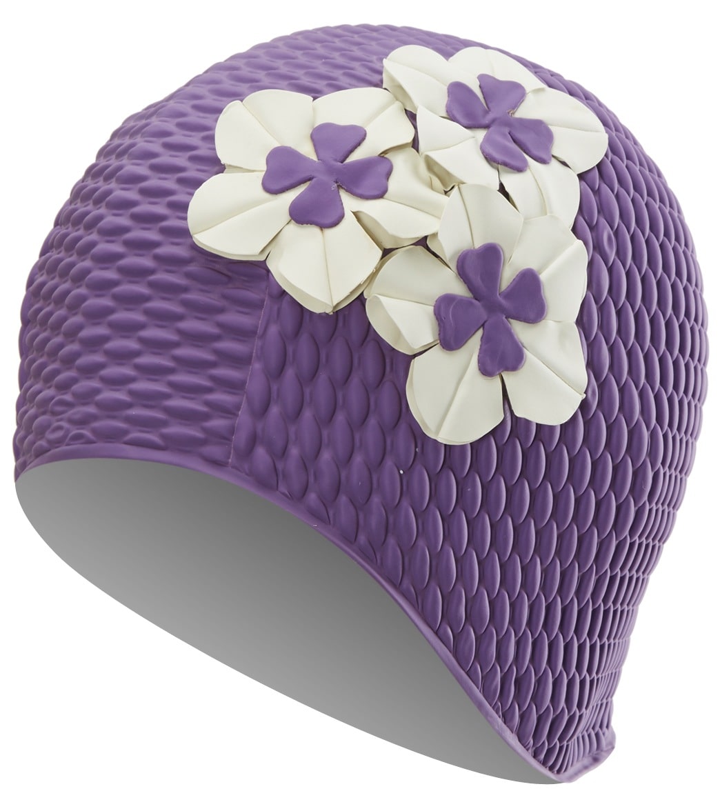 Sporti Floral Bubble Swim Cap