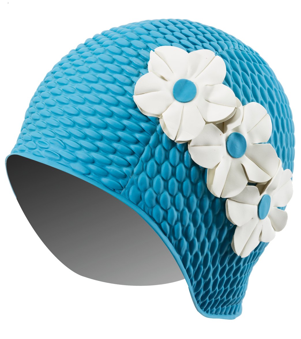 Sporti Floral Bubble Swim Cap