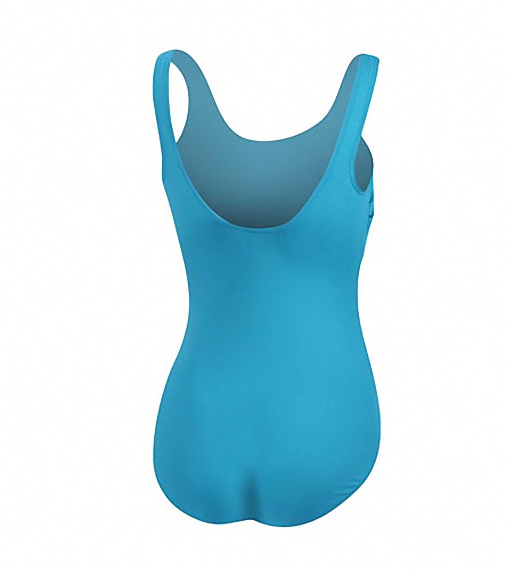 TYR Solid Aqua Chlorine Resistant Controlfit U Back One Piece Swimsuit