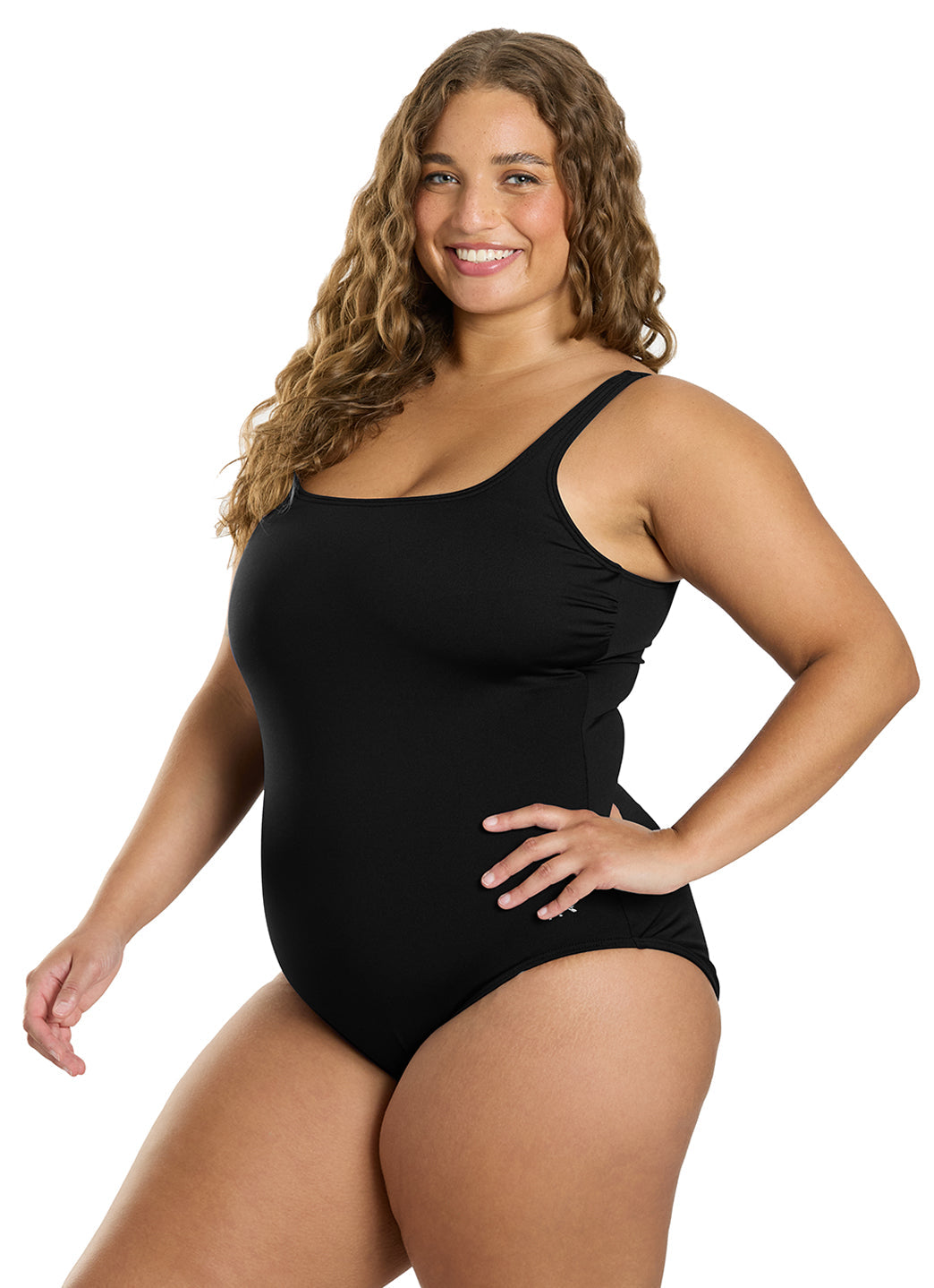TYR Solid Aqua Chlorine Resistant Controlfit U Back One Piece Swimsuit