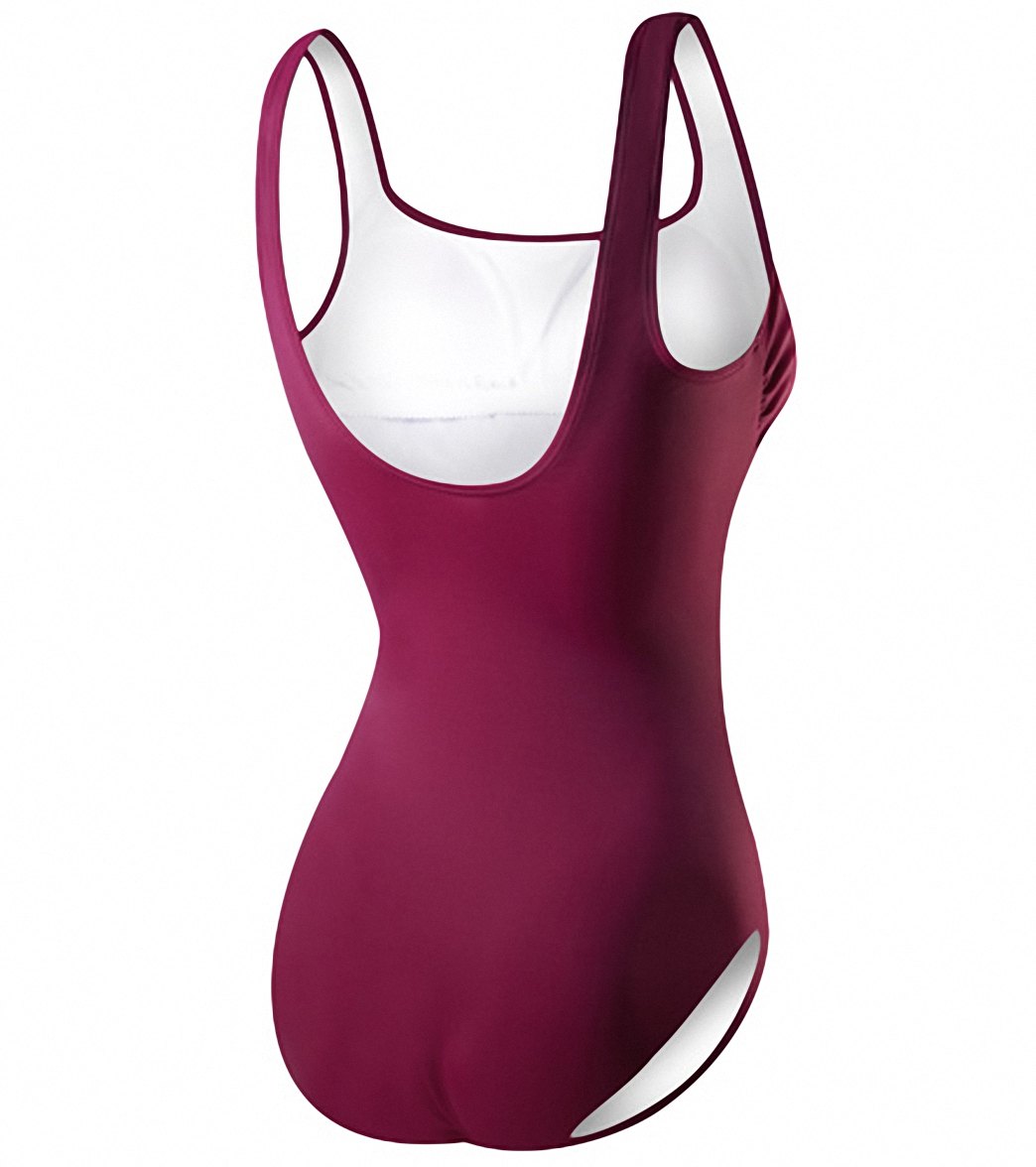 TYR Solid Aqua Chlorine Resistant Controlfit U Back One Piece Swimsuit