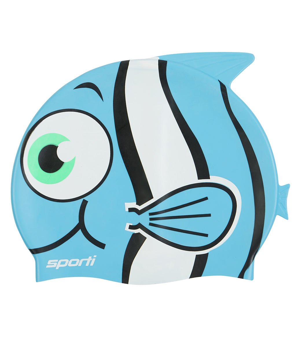 Sporti Cartoon Clownfish Silicone Swim Cap Jr.