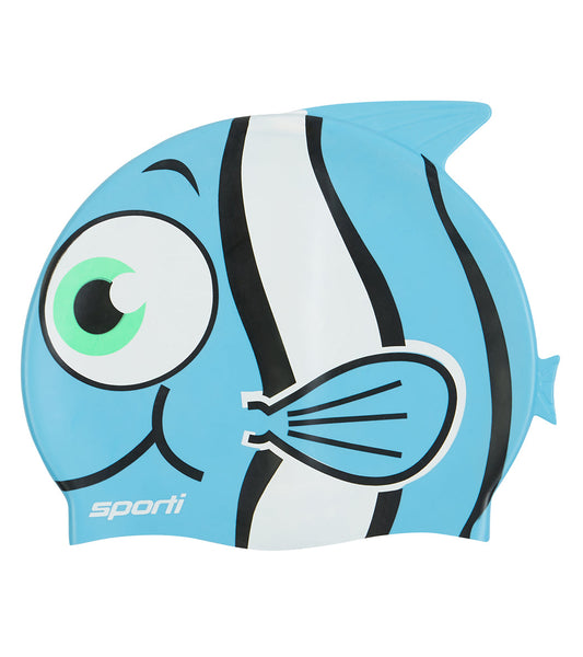 Sporti Cartoon Clownfish Silicone Swim Cap Jr.