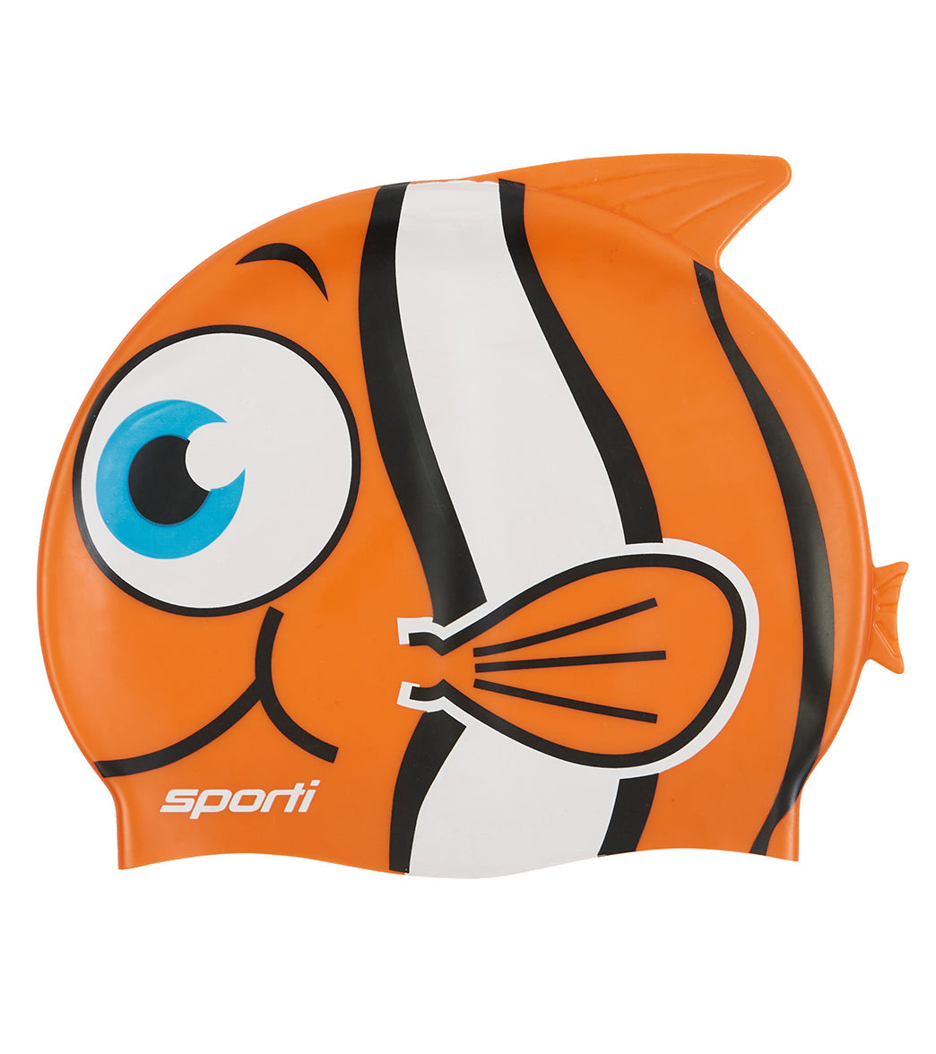 Sporti Cartoon Clownfish Silicone Swim Cap Jr.