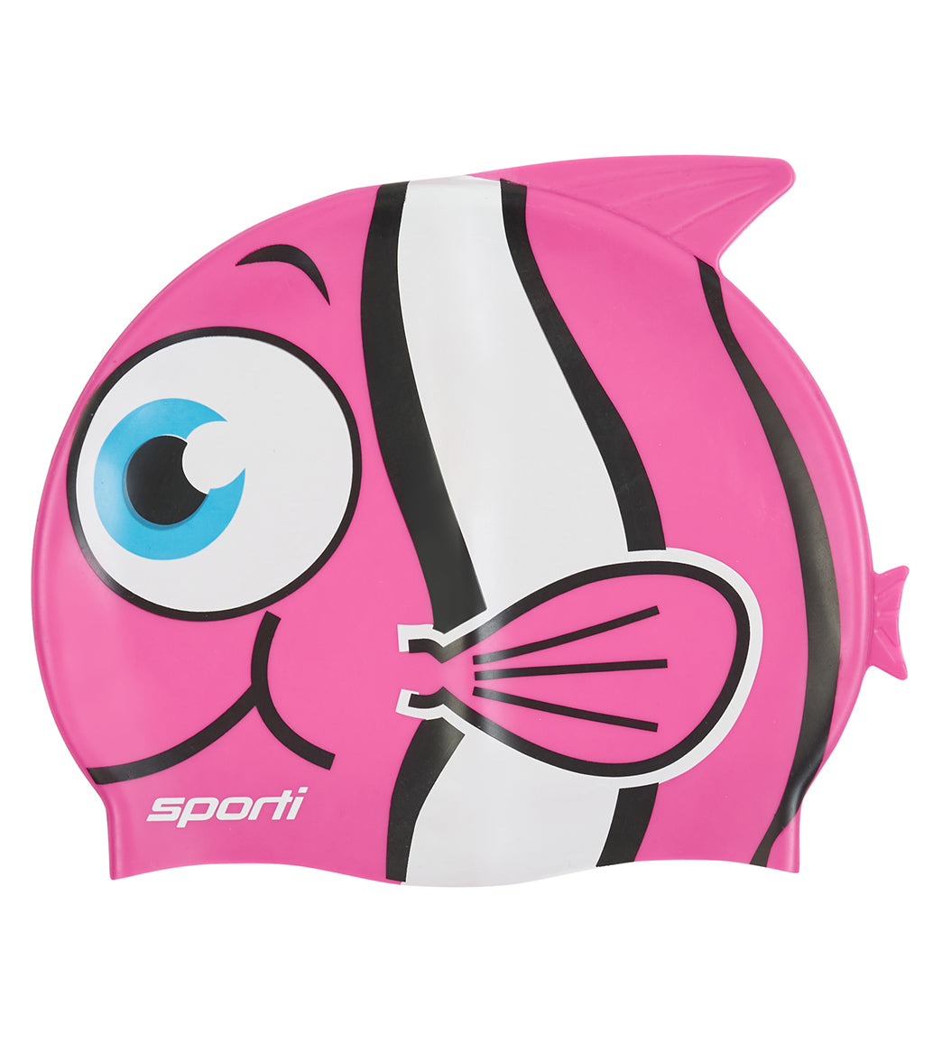 Sporti Cartoon Clownfish Silicone Swim Cap Jr.
