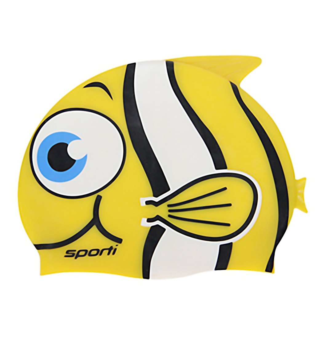 Sporti Cartoon Clownfish Silicone Swim Cap Jr.