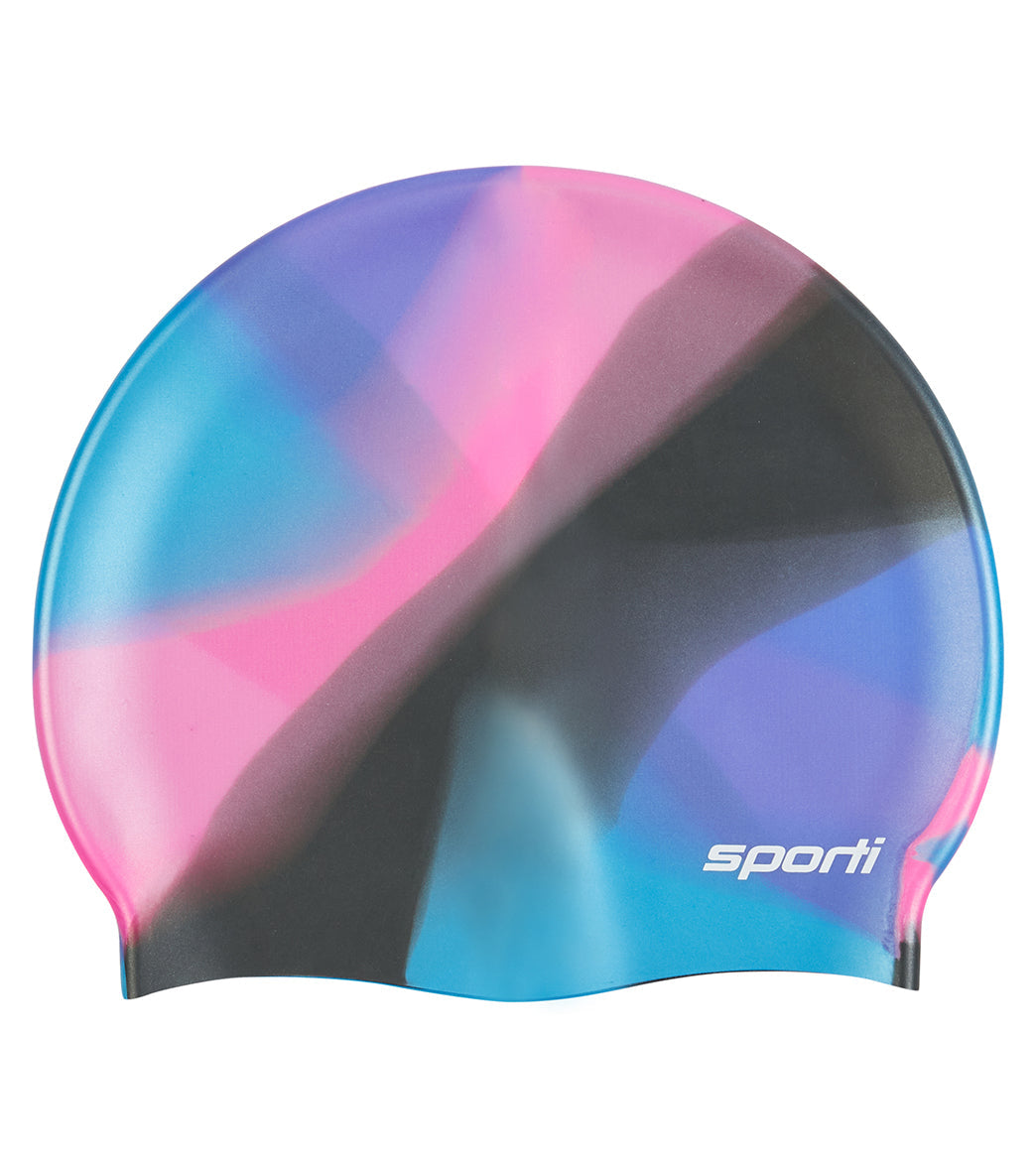 Sporti Multi Color Silicone Swim Cap