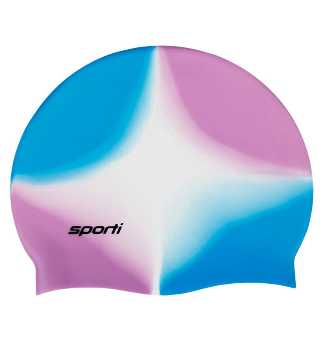 Sporti Multi Color Silicone Swim Cap