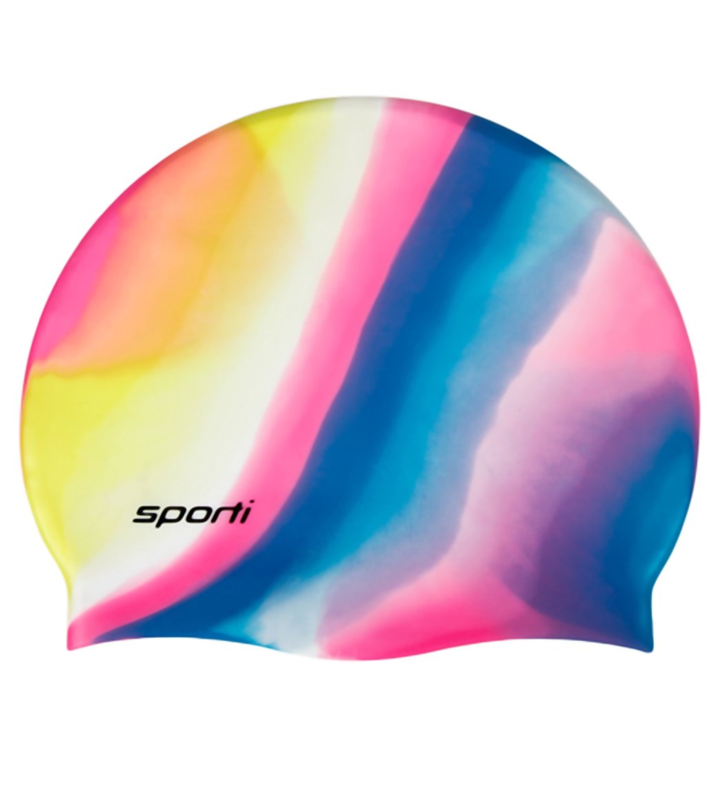 Sporti Multi Color Silicone Swim Cap