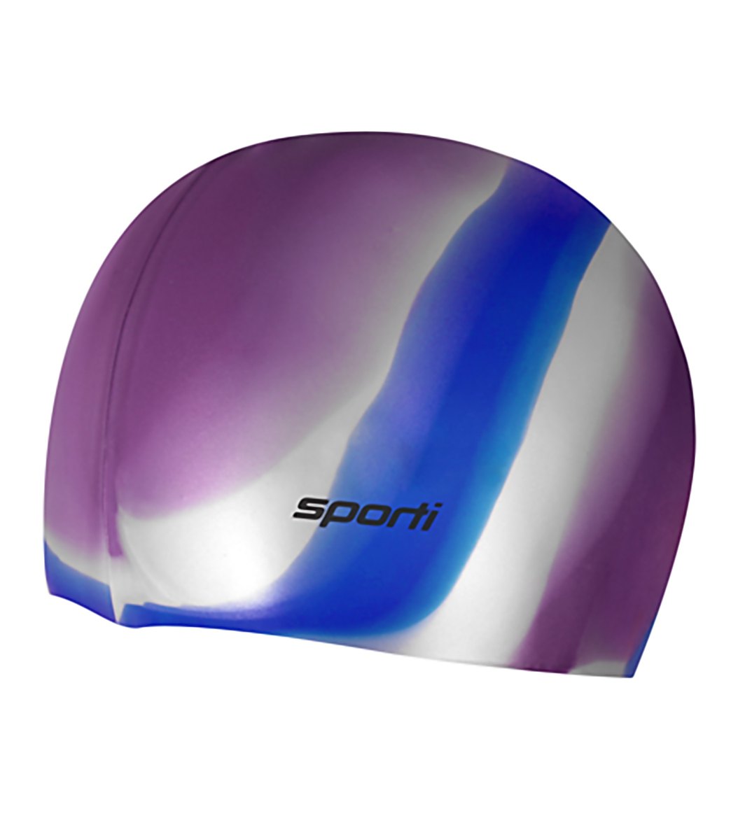 Sporti Multi Color Silicone Swim Cap
