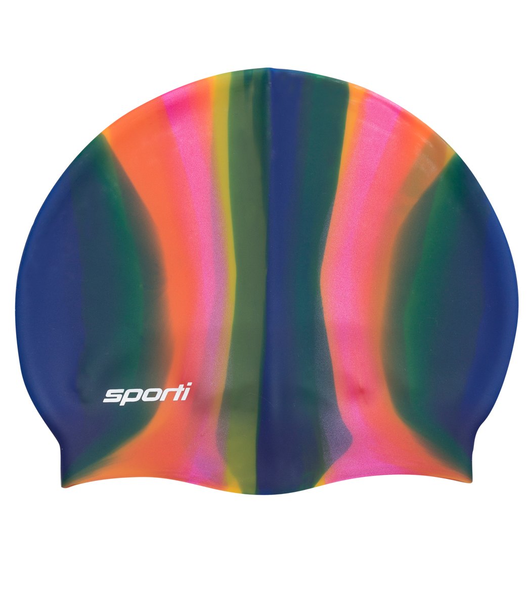Sporti Multi Color Silicone Swim Cap
